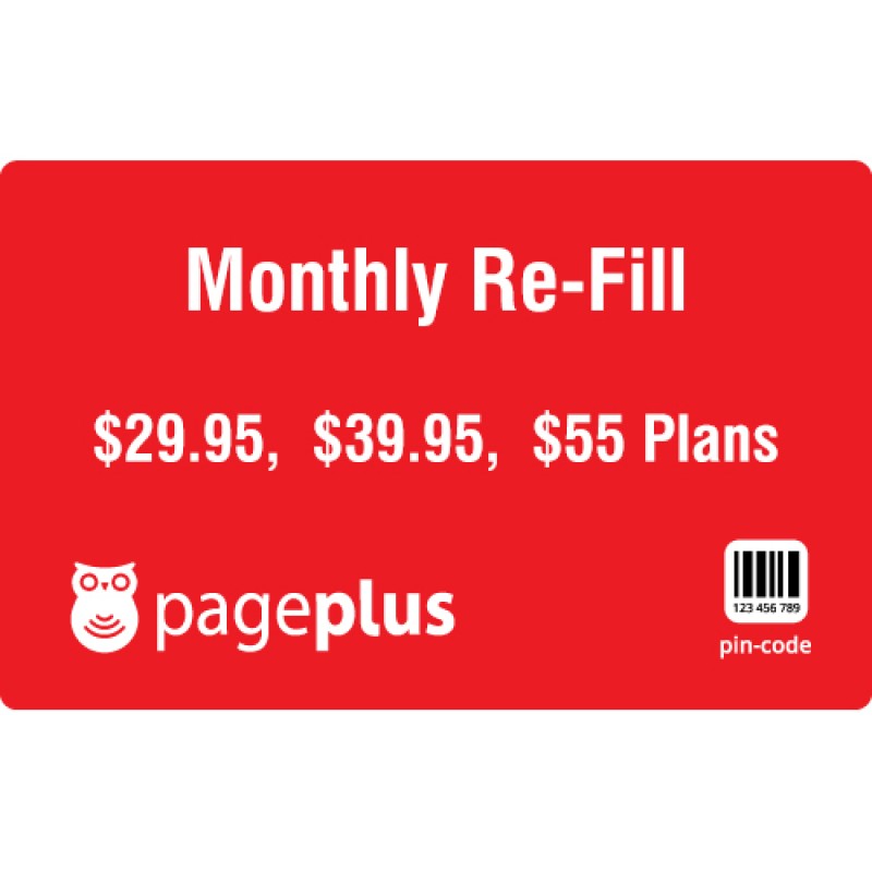 Pageplus Monthly Refill