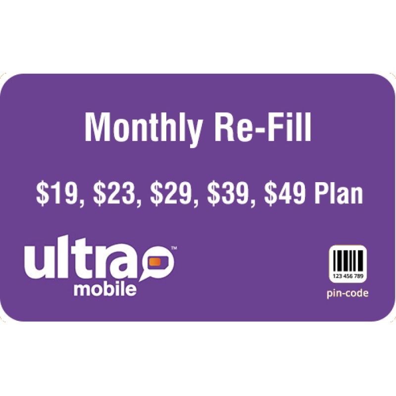 Ultra Mobile Monthly Refill
