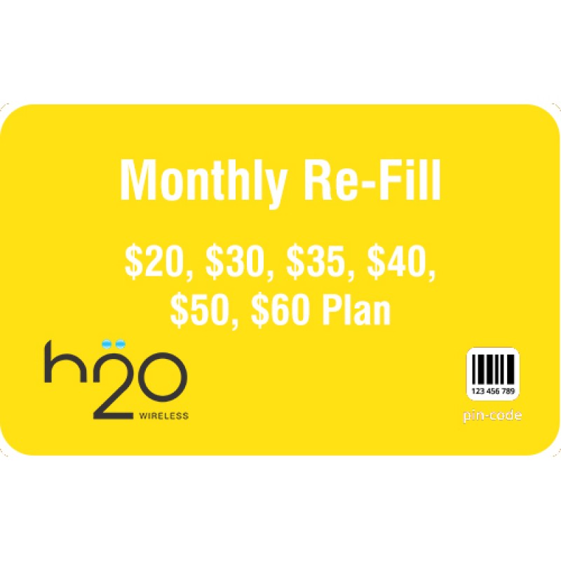 H2O Wireless Monthly Refill